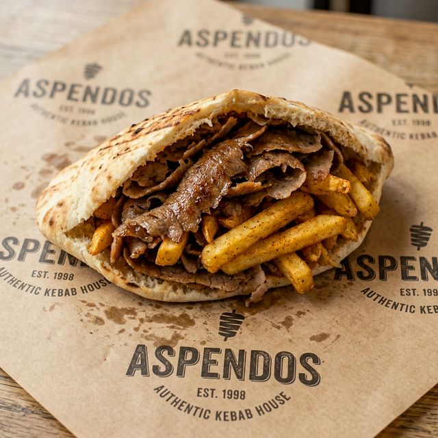 Chips & Doner Meat In Pitta